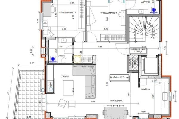 (Προς Πώληση) Κατοικία Διαμέρισμα || Αθήνα Βόρεια/Νέο Ψυχικό - 108 τ.μ, 2 Υ/Δ, 690.000€ 